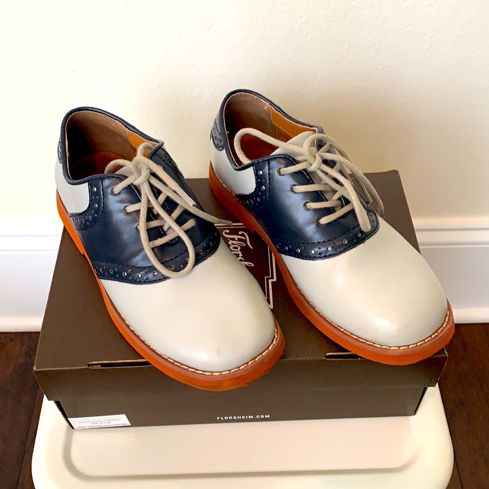 Florsheim Kennett Jr Saddle Shoes Boys Sz. 1